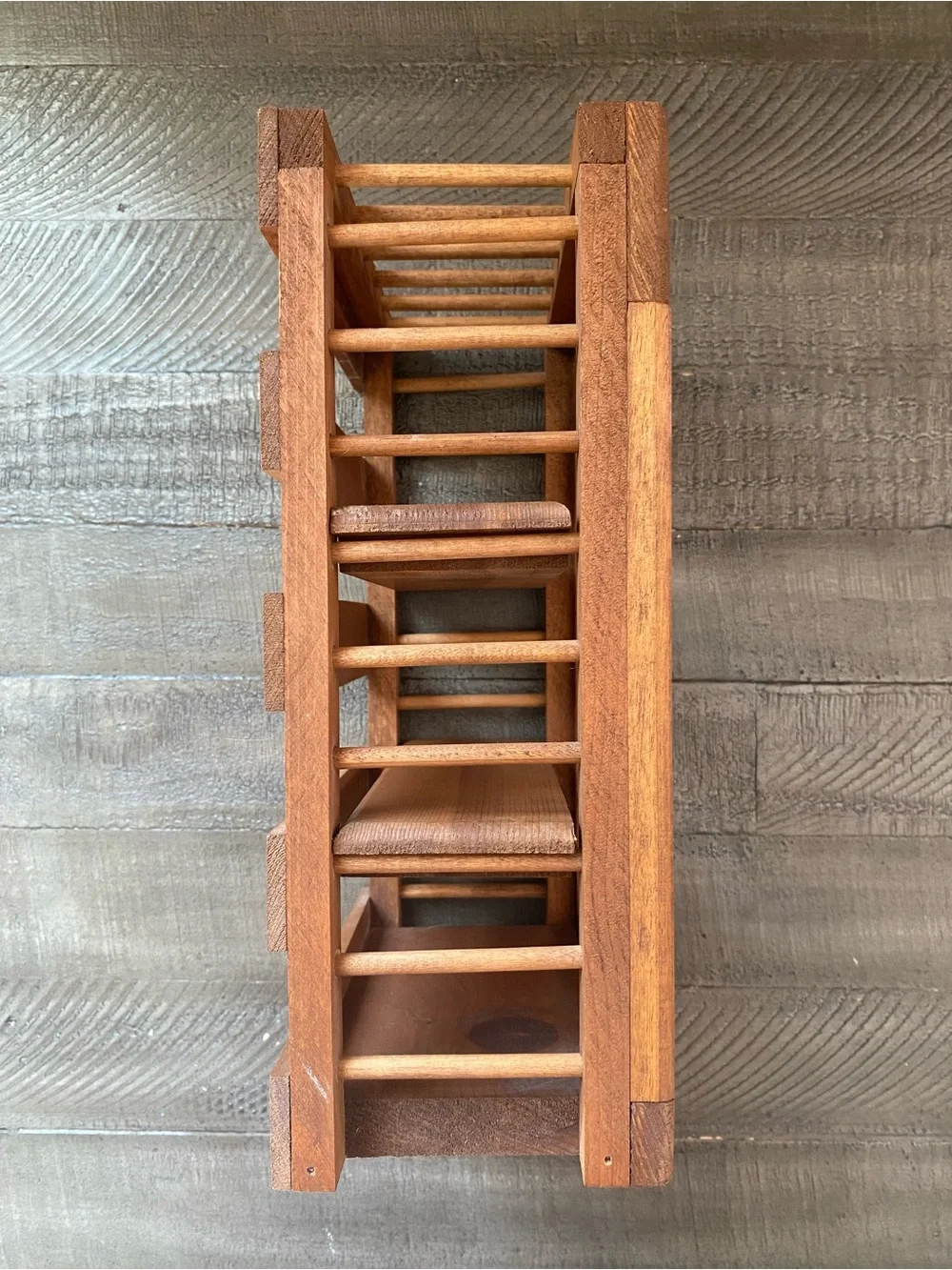 Vintage Wood Heart Cut Out Two Tier Cirio/Trinket Shelf Cottagecore Decor